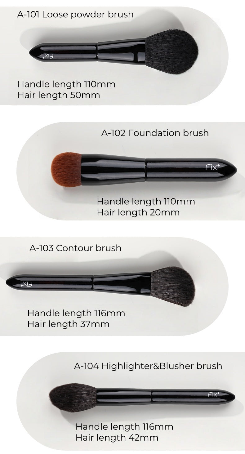 FIX+ Round Embroidery Collection Professional Makeup Brush 12 Pcs Set T4911