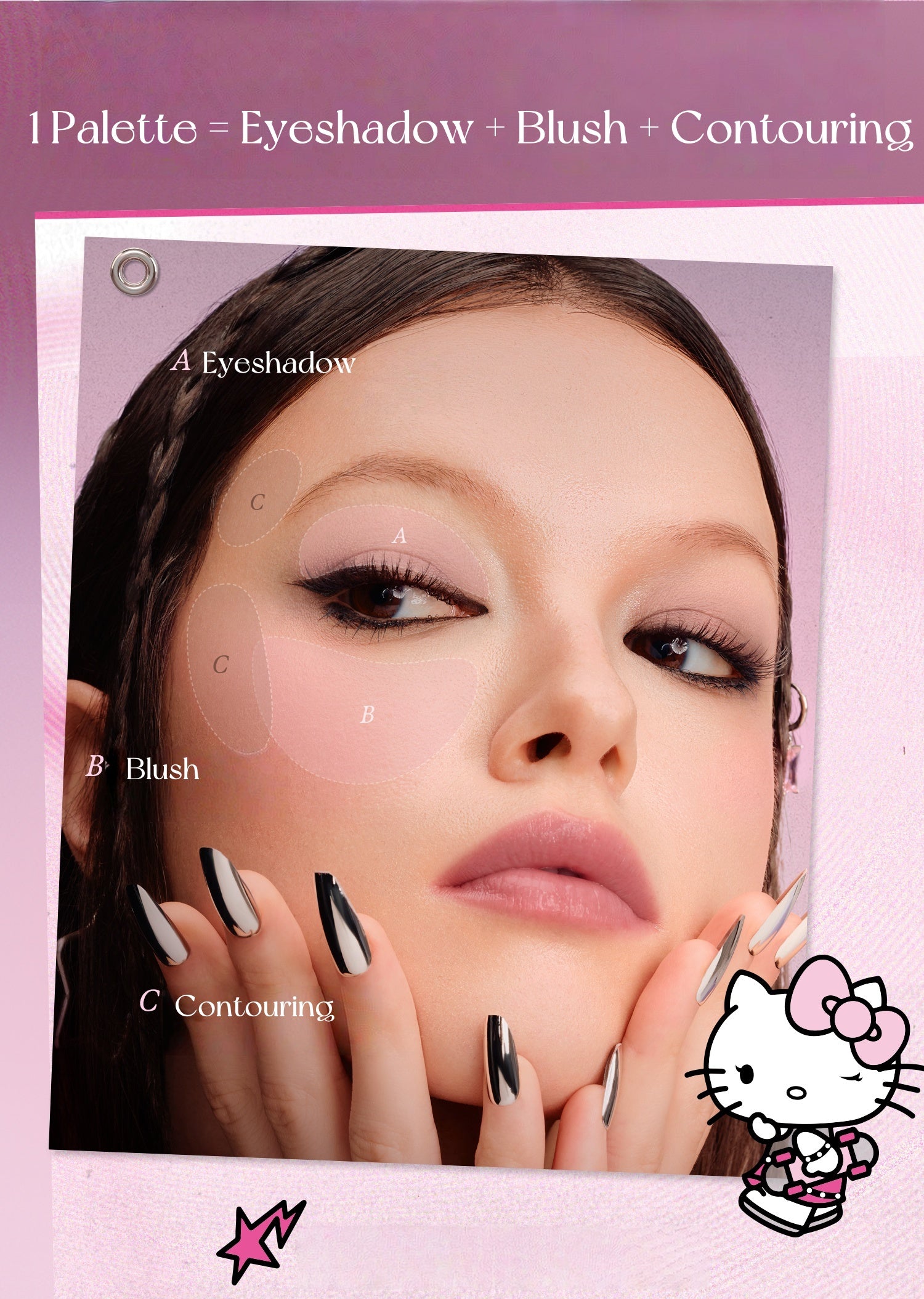 INSBAHA x Hello Kitty Long-wear Airy Makeup Blusher Cream T5160