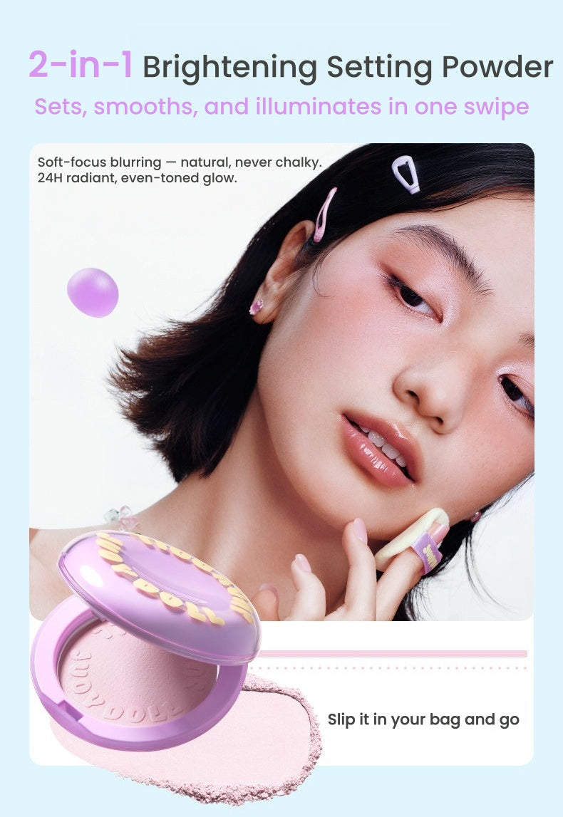 JUDYDOLL Jelly Collection Velvet Matte Long-wear Donut Pressed Powder T5873