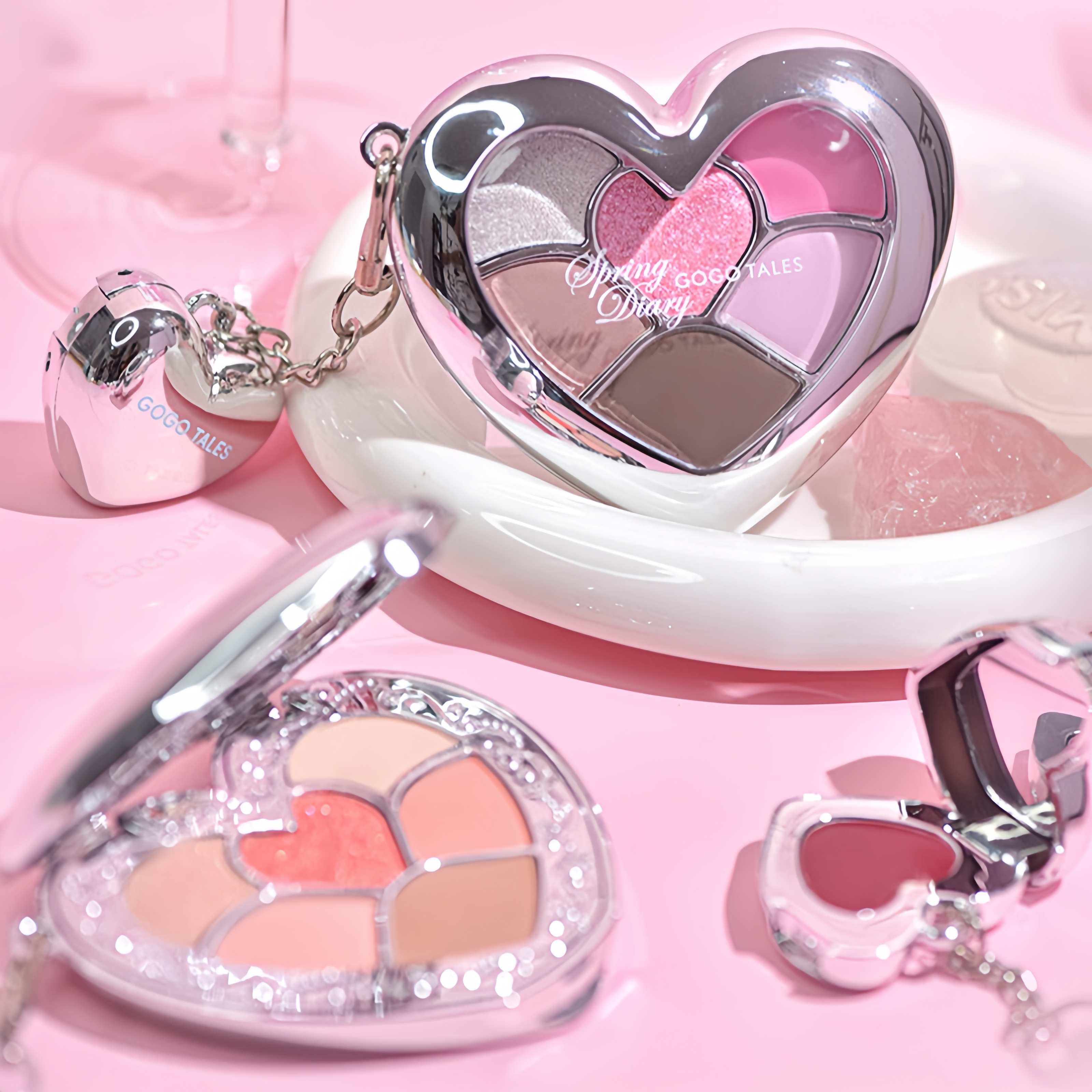 GOGO TALES Hearts 2 Hearts 6-color Eyeshadow & Lip Gloss Set T5236