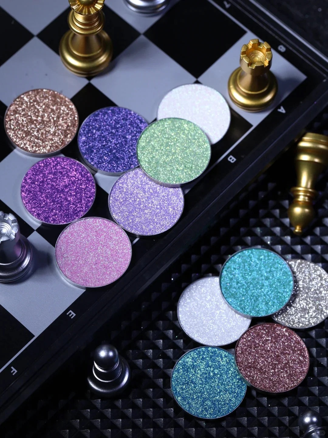 DE'LANCI Mint Mambo 4-Color Polarized Holographic Eyeshadow Palette T4228