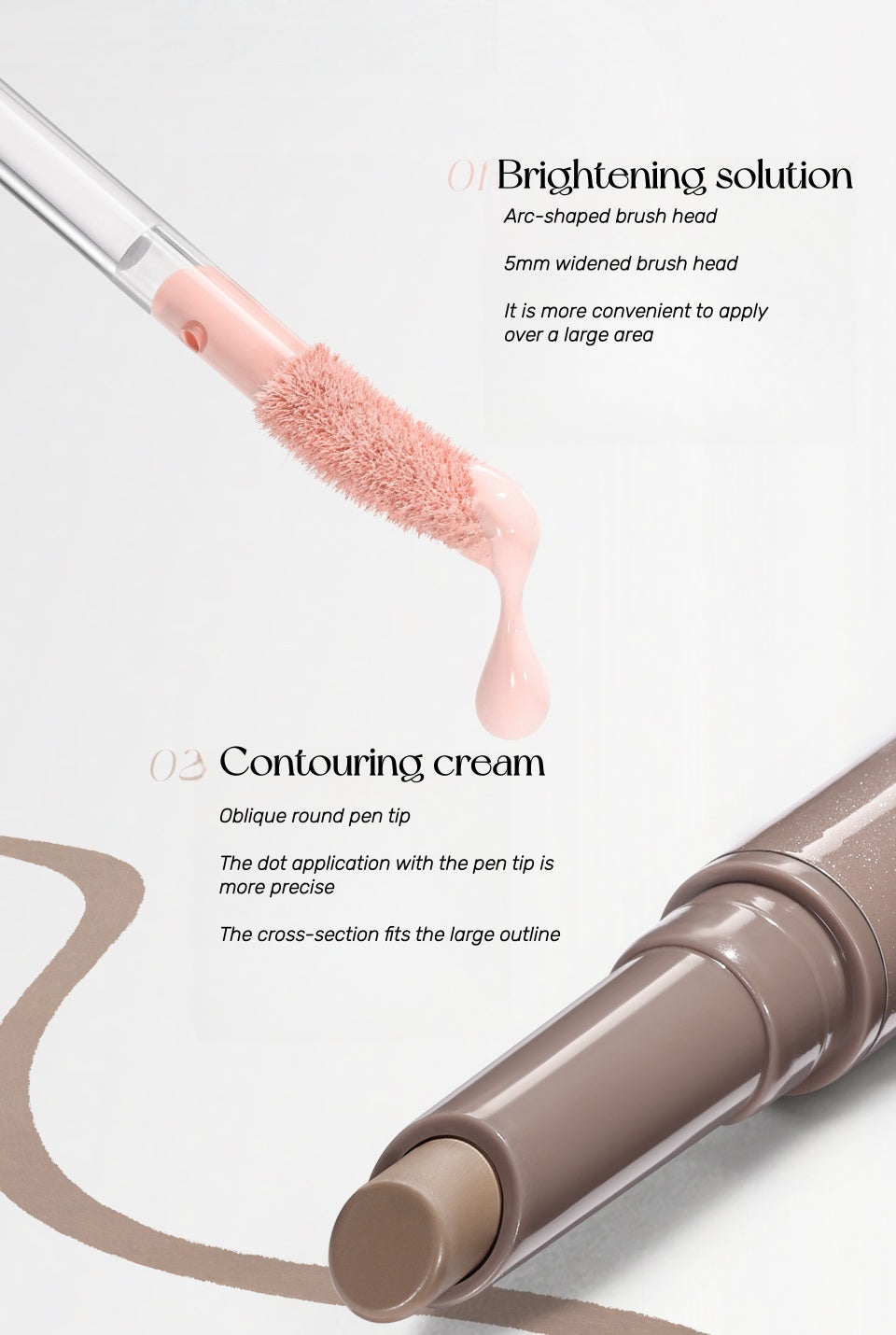 FOCALLURE Waterproof Double-head Contour & Highlighter Pen T5354