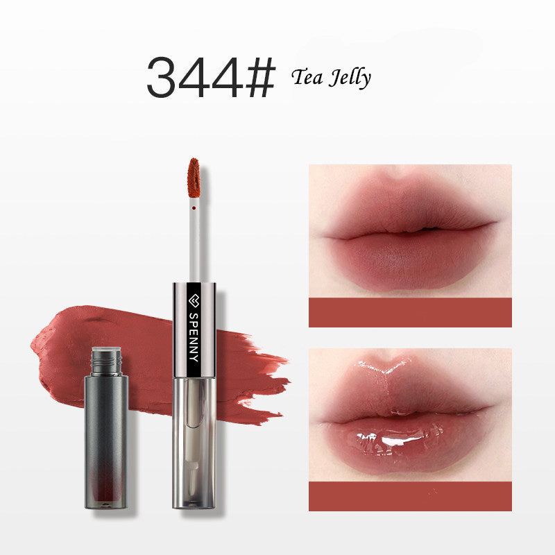 SPENNY Double-end Long Wear Matte & Mirror Lip Glaze T4362