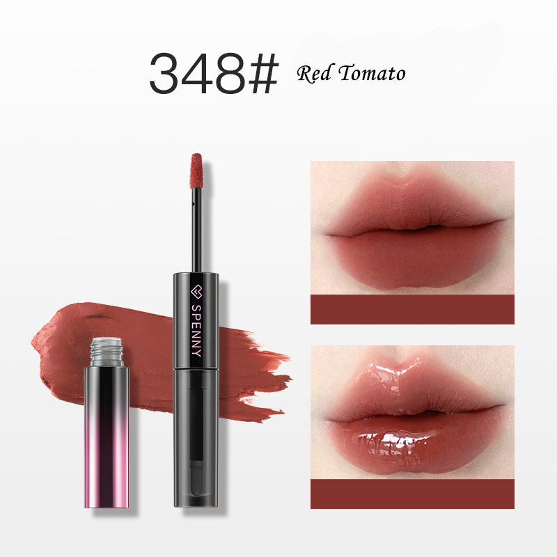 SPENNY Double-end Long Wear Matte & Mirror Lip Glaze T4362