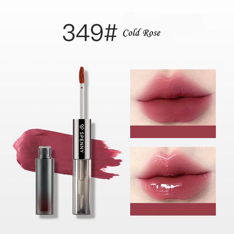SPENNY Double-end Long Wear Matte & Mirror Lip Glaze T4362