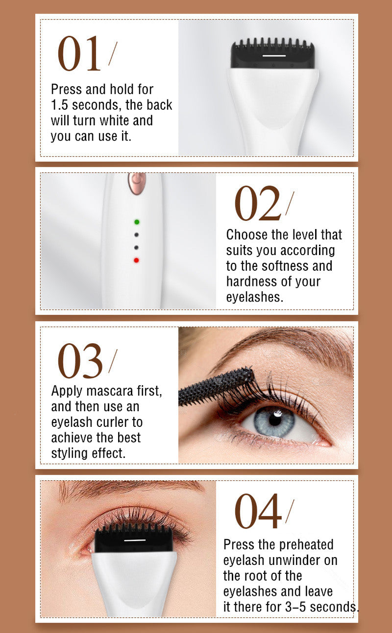 SHRMEIL USB Rechargeable Electric 5D Heated Eyelash Curler (2.0) T3588