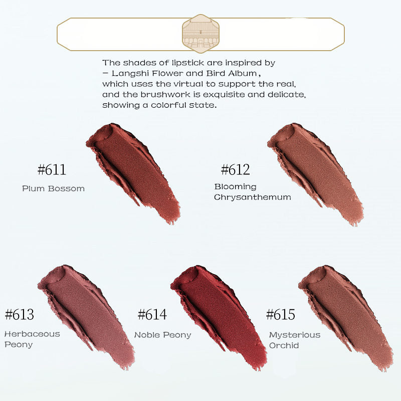 MAOGEPING Forbidden City 5th - Butterfly In Flowers Series Matte Lipstick T3460