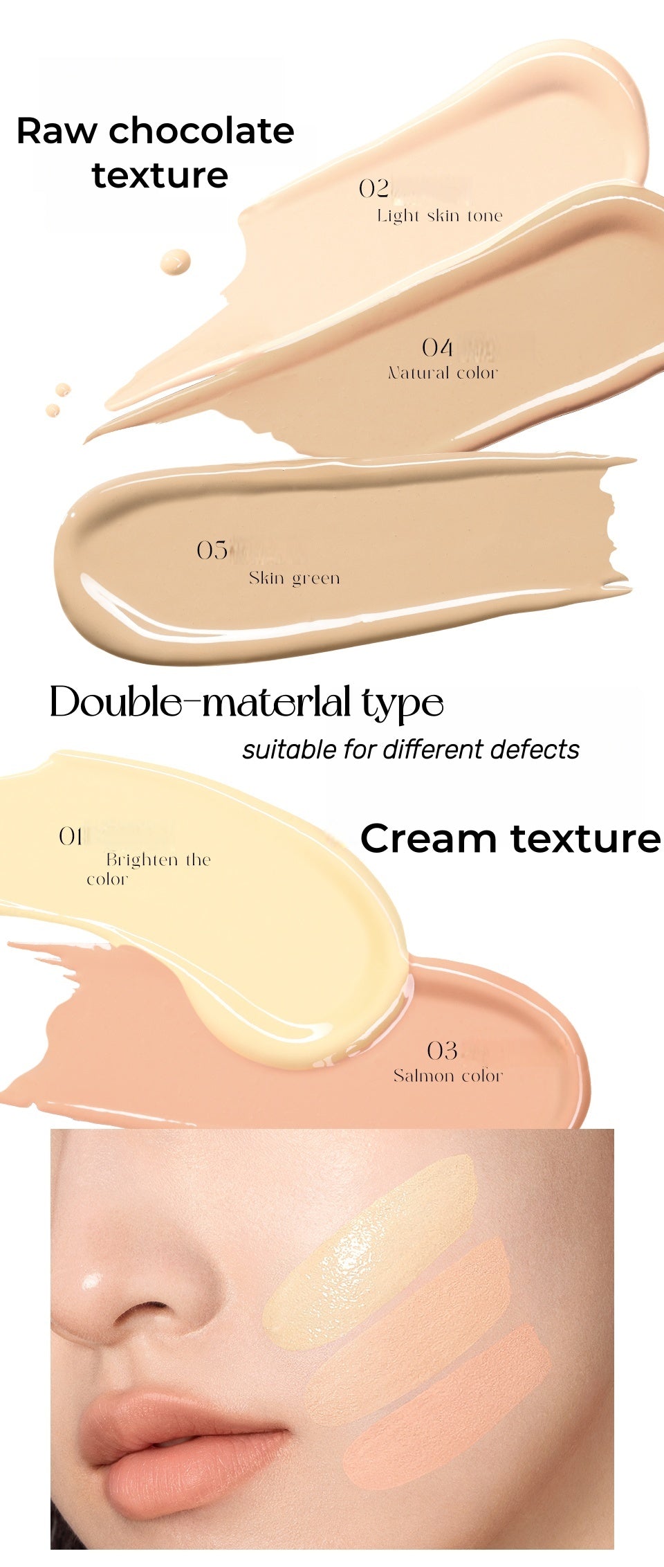 FOCALLURE 5-color Long-wear Moist Concealer Palette T5337