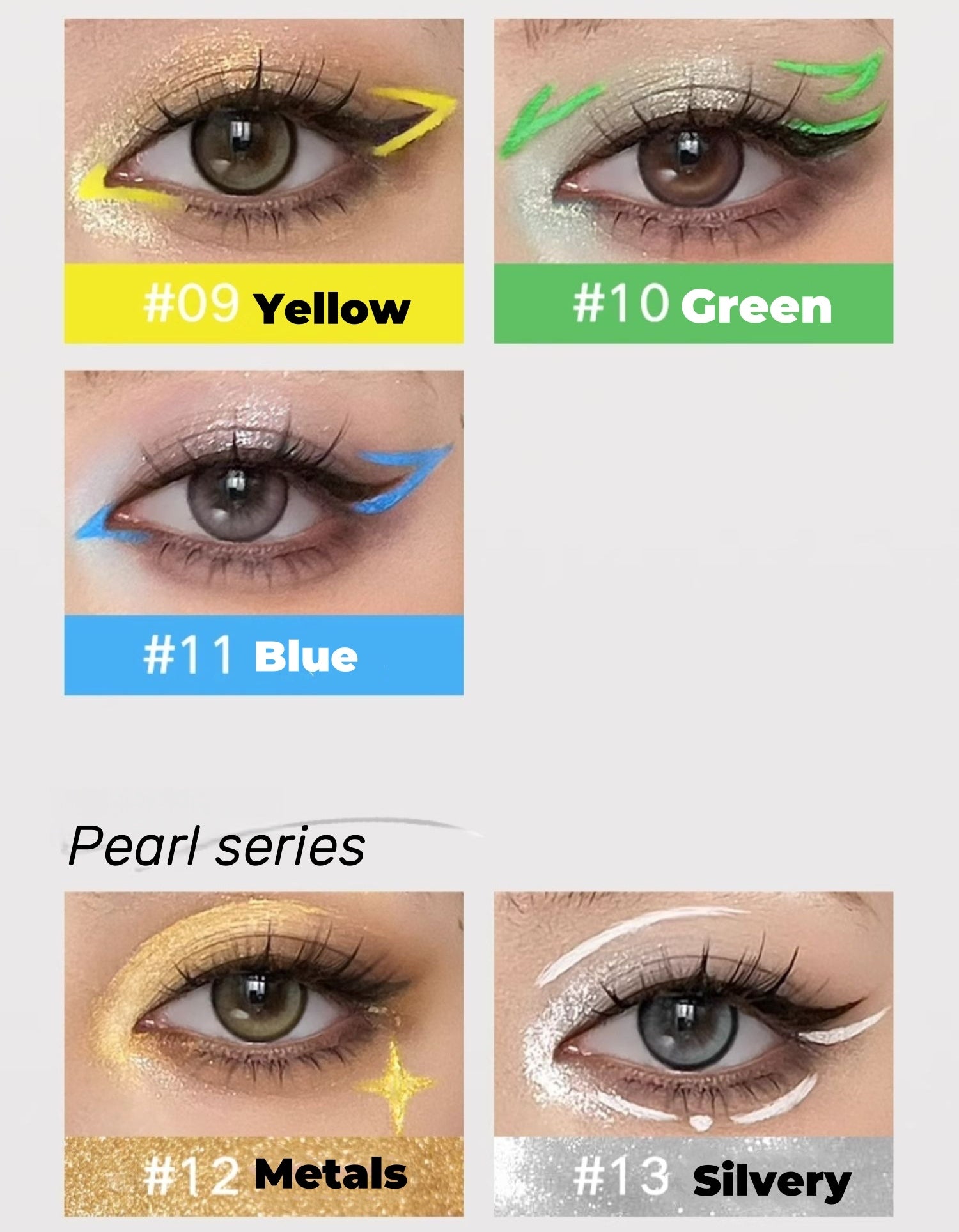 Carmela Vandfast Farverig Mat &amp; Perlemors Eyeliner Pen T4533