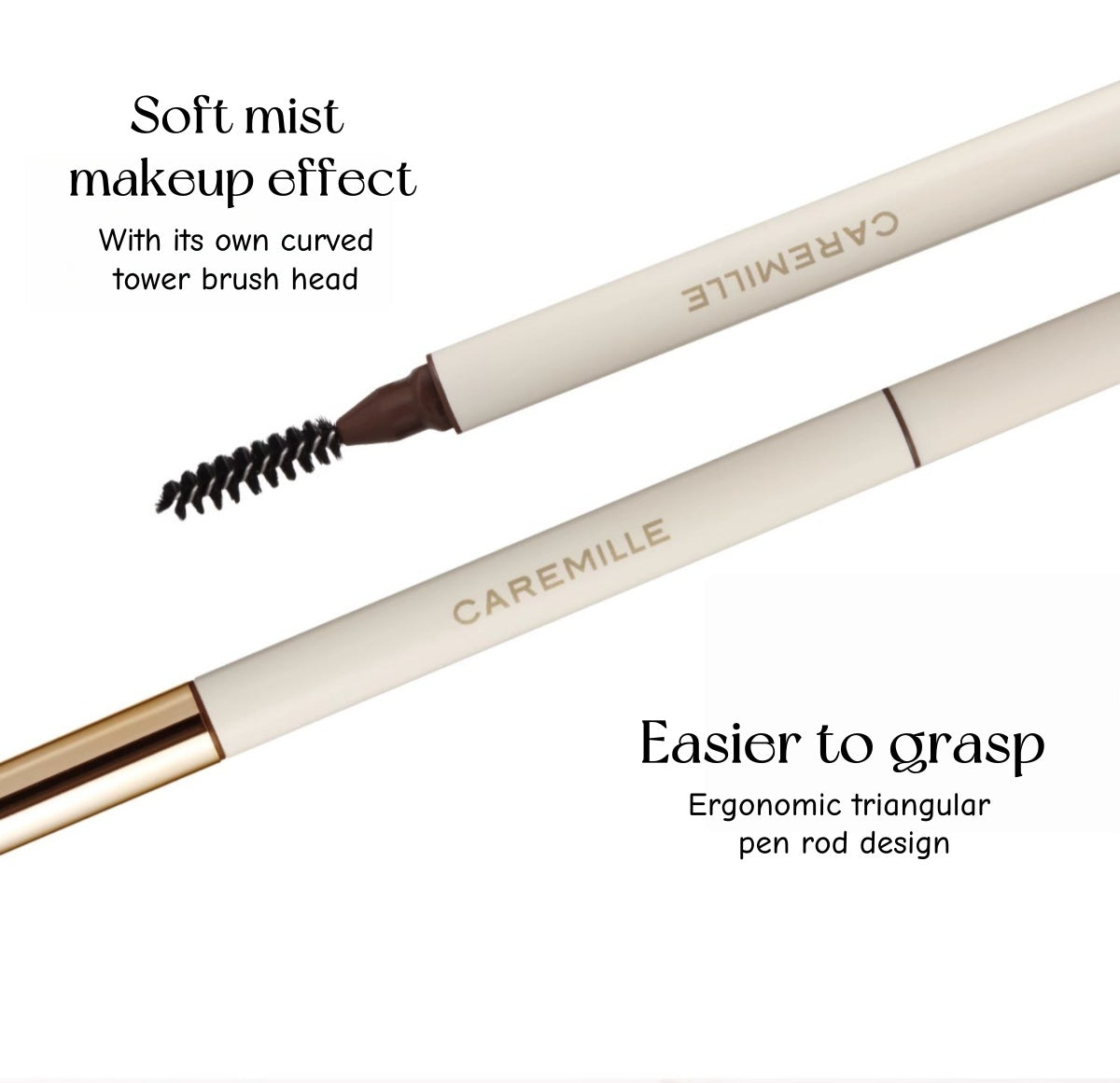 CAREMILLE Long-wear Double-head Fine Silky Eyebrow Pen T5056