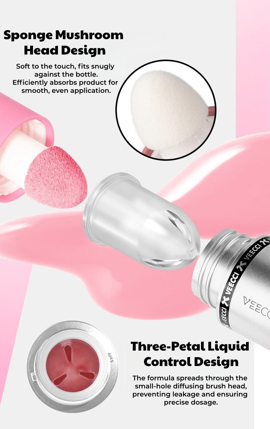 VEECCI Long-wear Airy Light Matte Liquid Blusher T5518