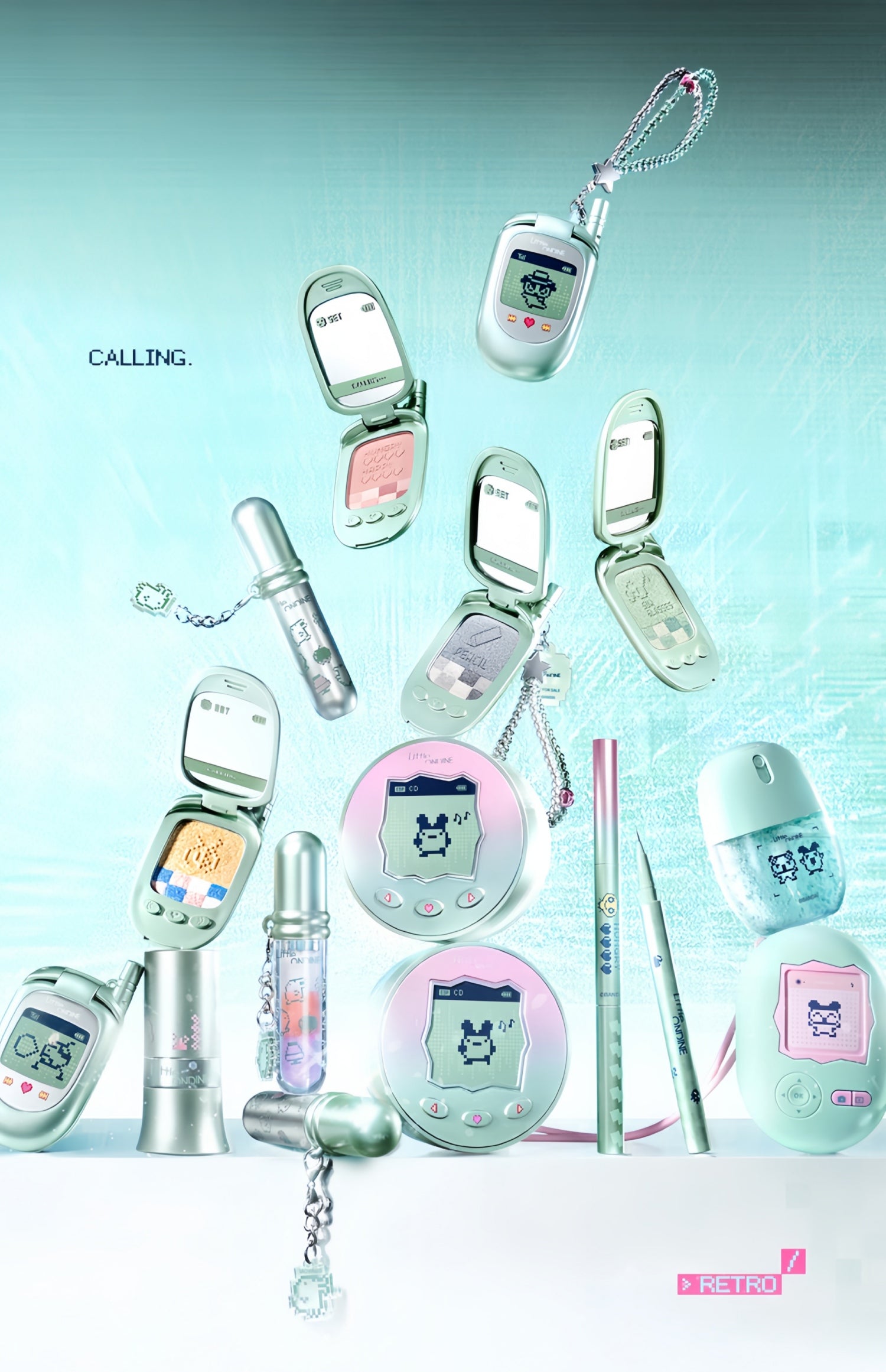 Little Ondine x Tamagotchi Collection Mirror Lip Glaze T5910