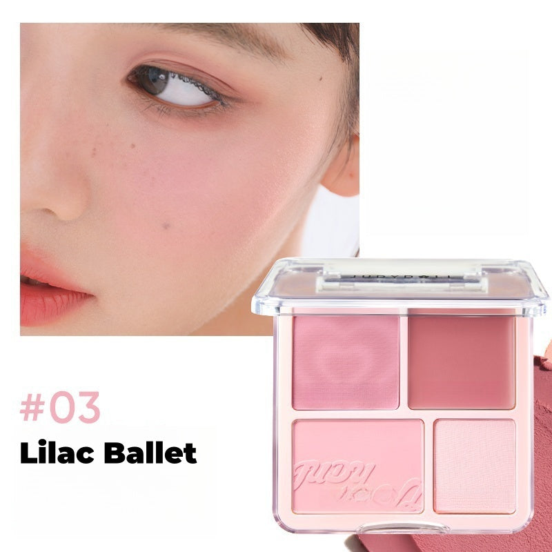 JUDYDOLL Blushsher &amp; Highlighter Makeup Palette T4491