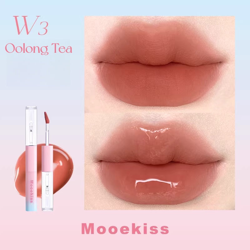 MOOEKISS Pink Blue Collection Double-head Matte & Matte Lip Glaze T5667