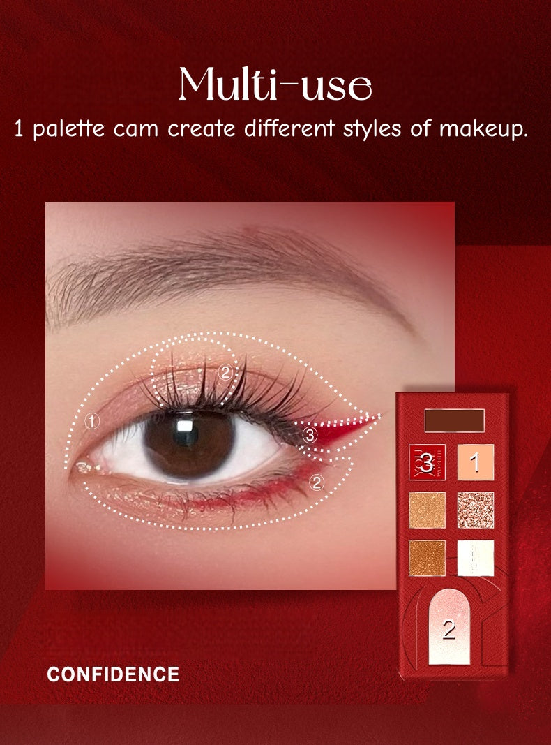 L'Oréal Live For Red 8-color Multi-use Eyeshadow Palette T4980