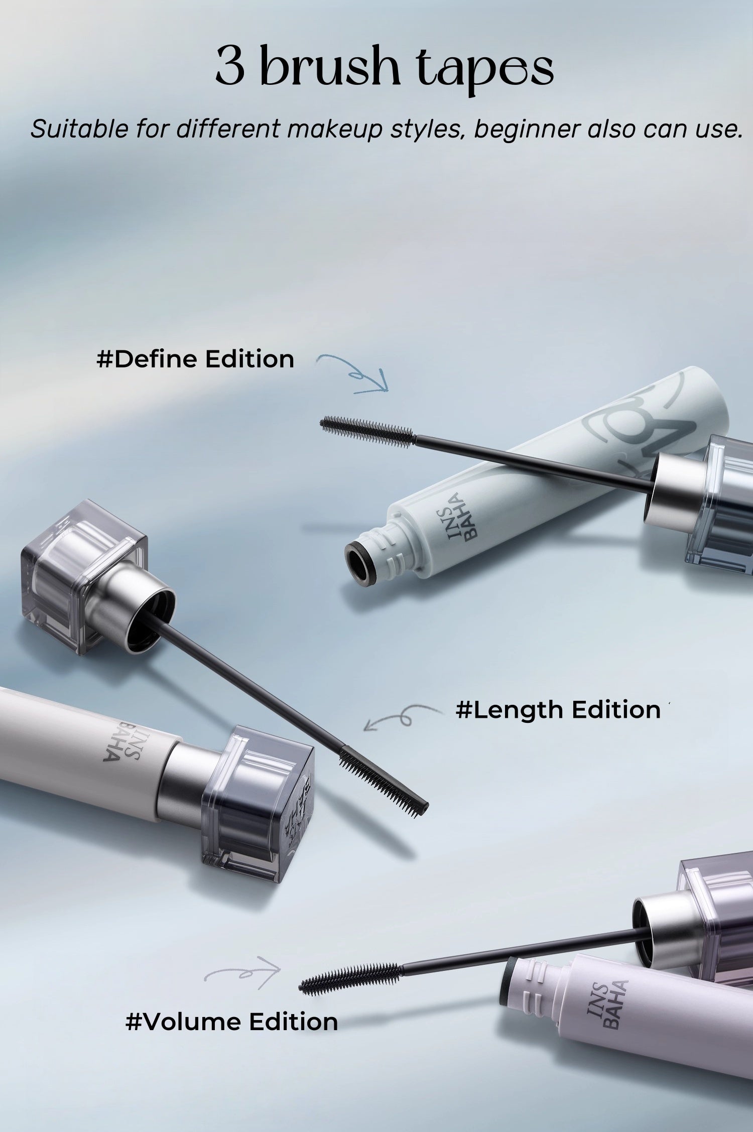 INSBAHA Waterproof Slender Wave Curling Dense Mascara (2.0) T5159