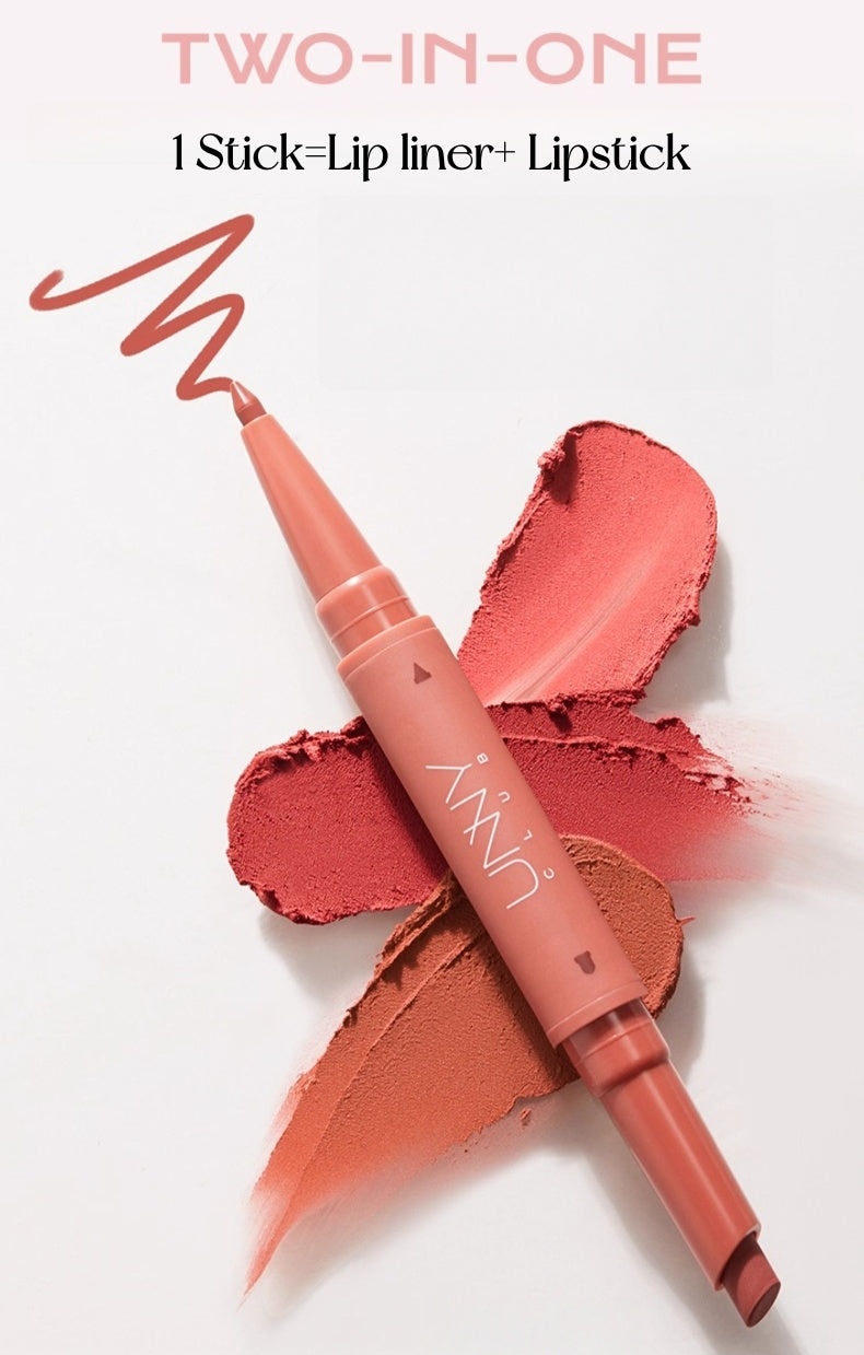 UNNY CLUB Double-head Moist Silky Lip Liner Pen T5430