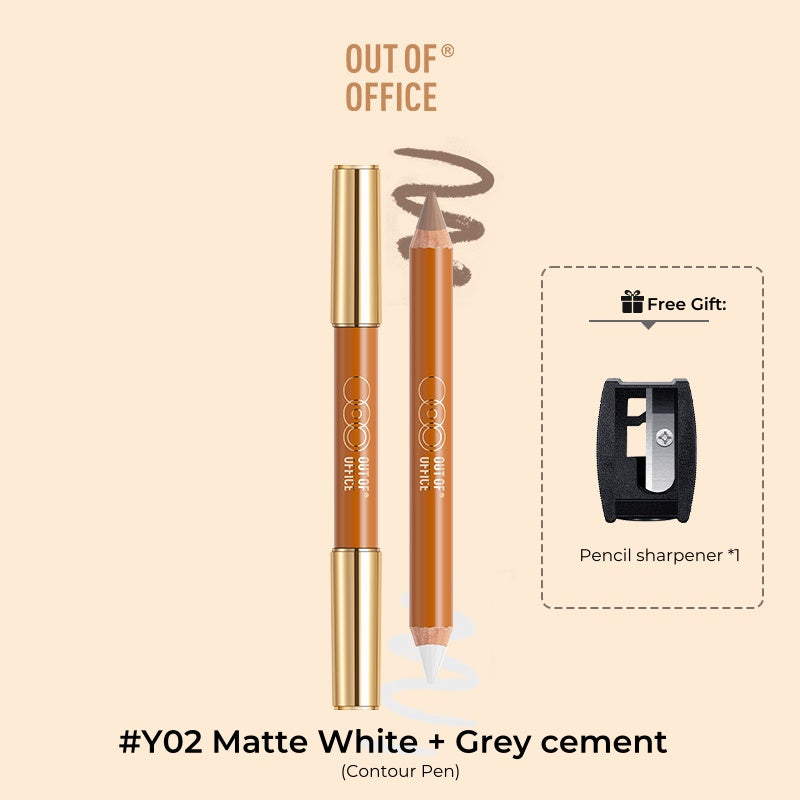 OUT-OF-OFFICE Double-head 3D Contour & Highlighter Pen T4818