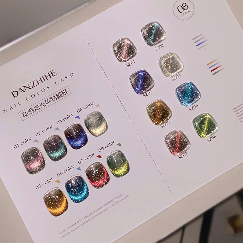DANZHIHE 12g Dynamic Diamond Dazzling Cat Eye Gel Polish T4715