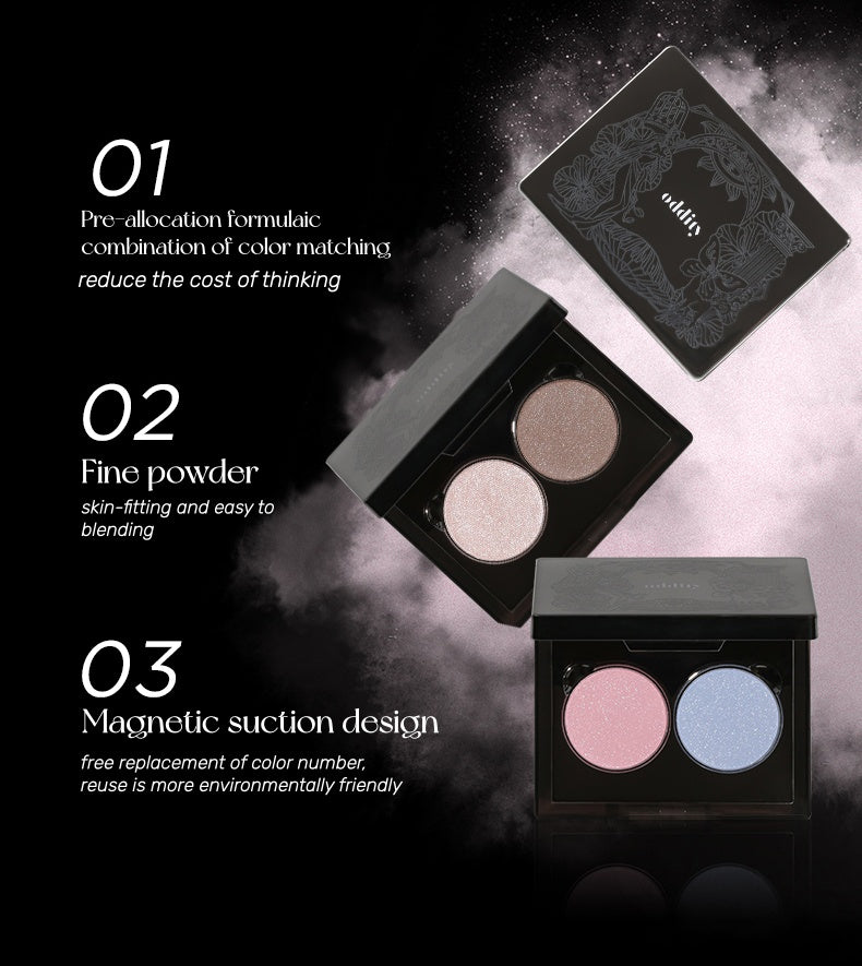 Oddity Illusion Collection 2-color Eyeshadow Palette T5297