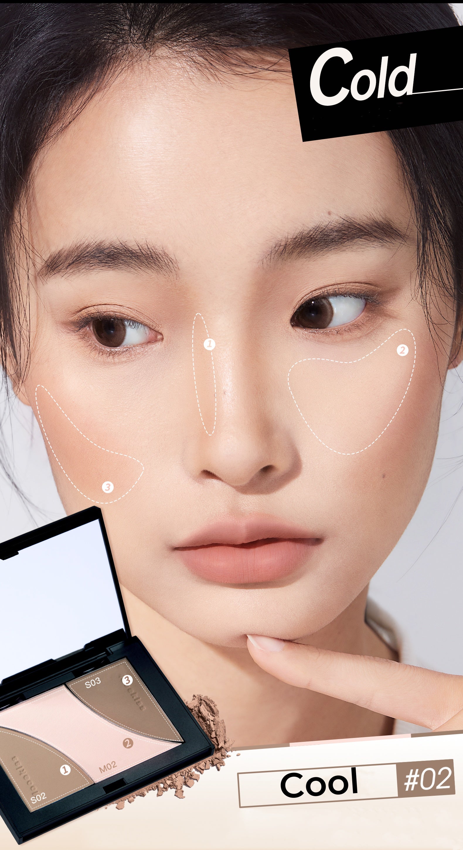 MOOEKISS Brighten Matte Highlighter Makeup Contour Palette T4694