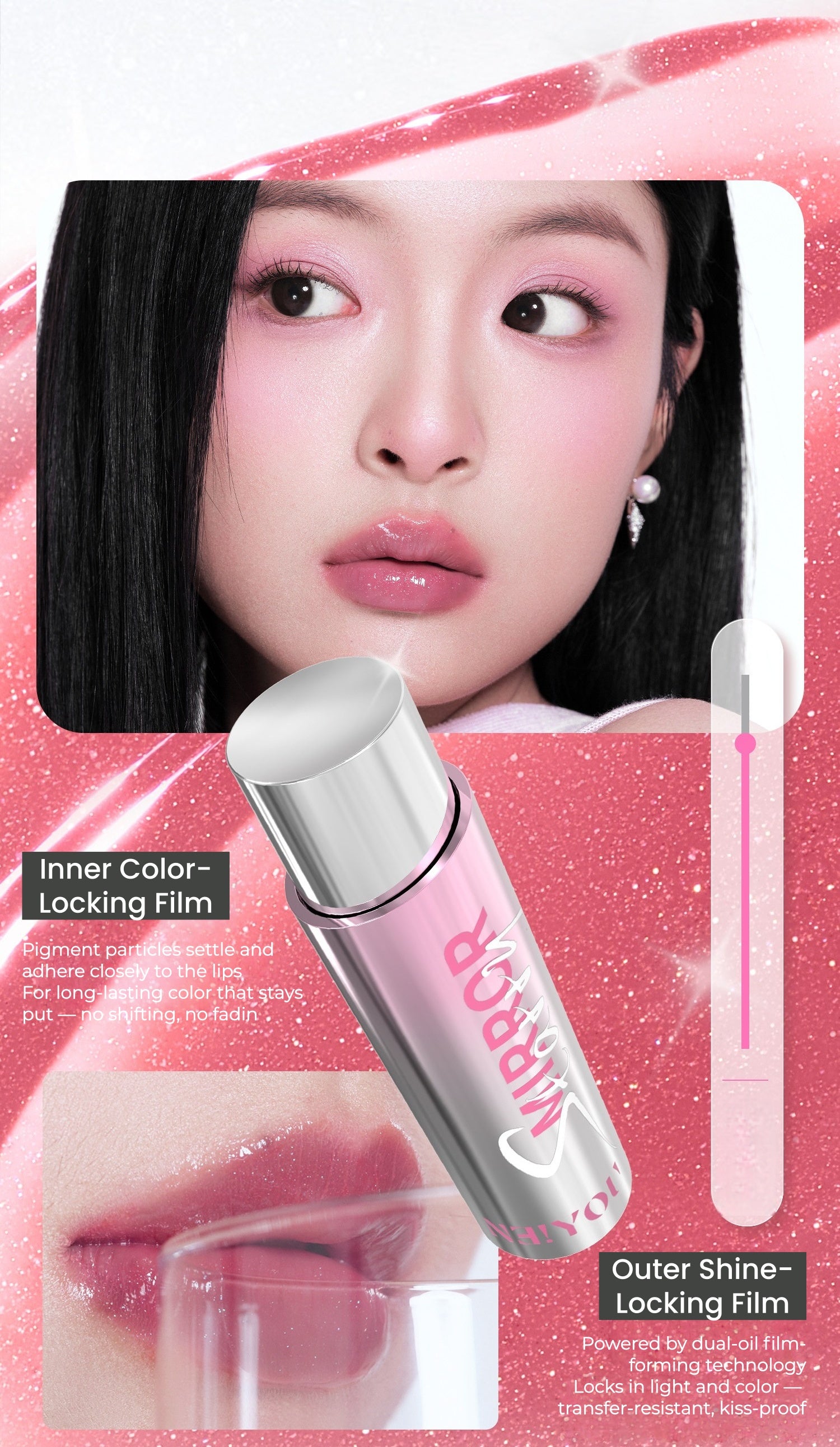 NEIYOU Glossy Mirror Long-wear Lip Gloss T5826
