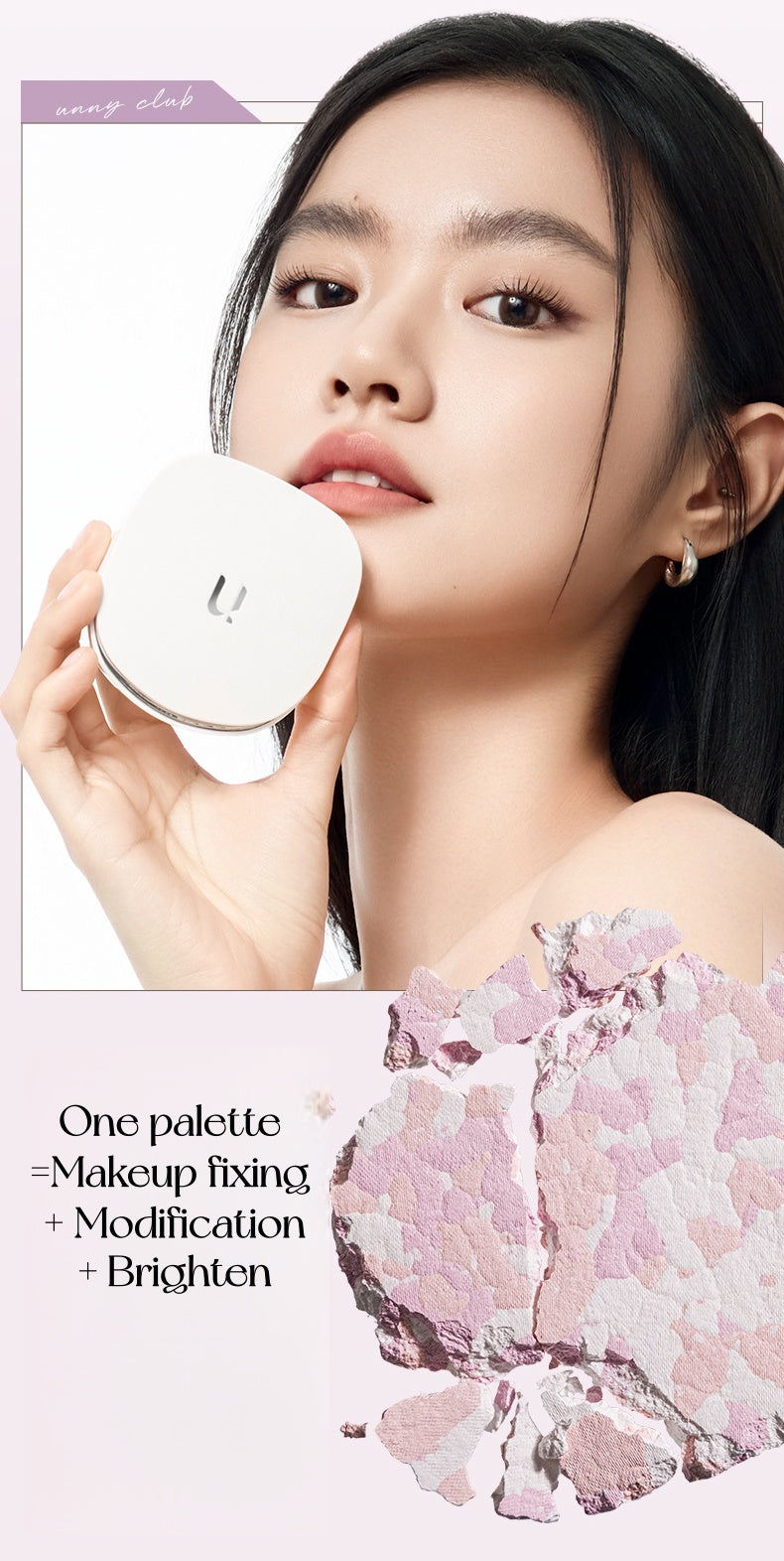 UNNY CLUB Oil-control Illusion Color Matte Pressed Powder T5429