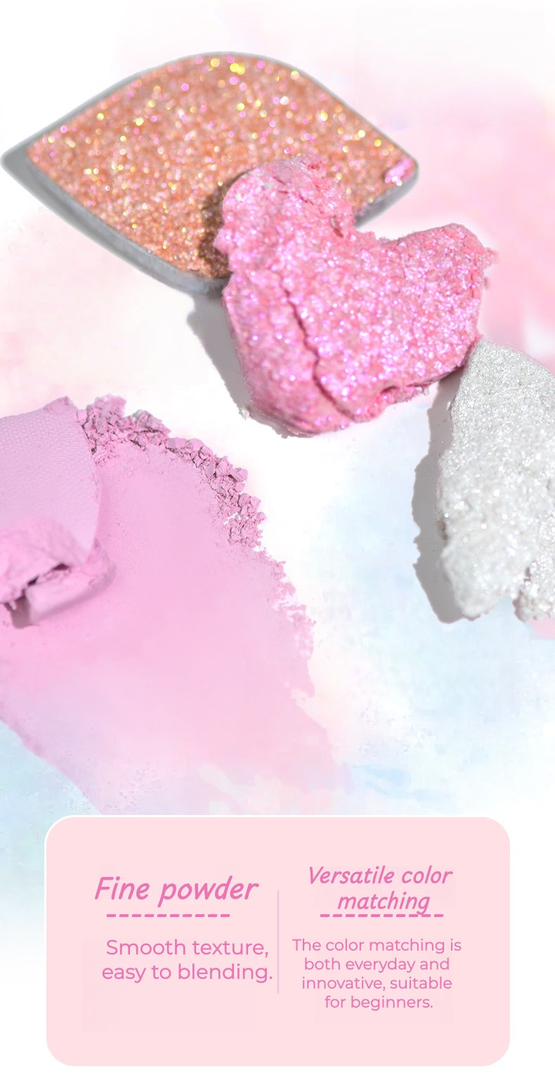 GOGO TALES Hearts 2 Hearts 6-color Eyeshadow & Lip Gloss Set T5236