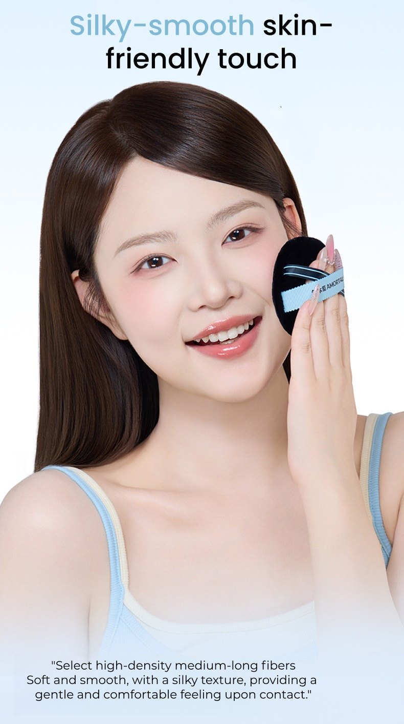 AMORTALS Black Velvet Setting Makeup Powder Puff T5644