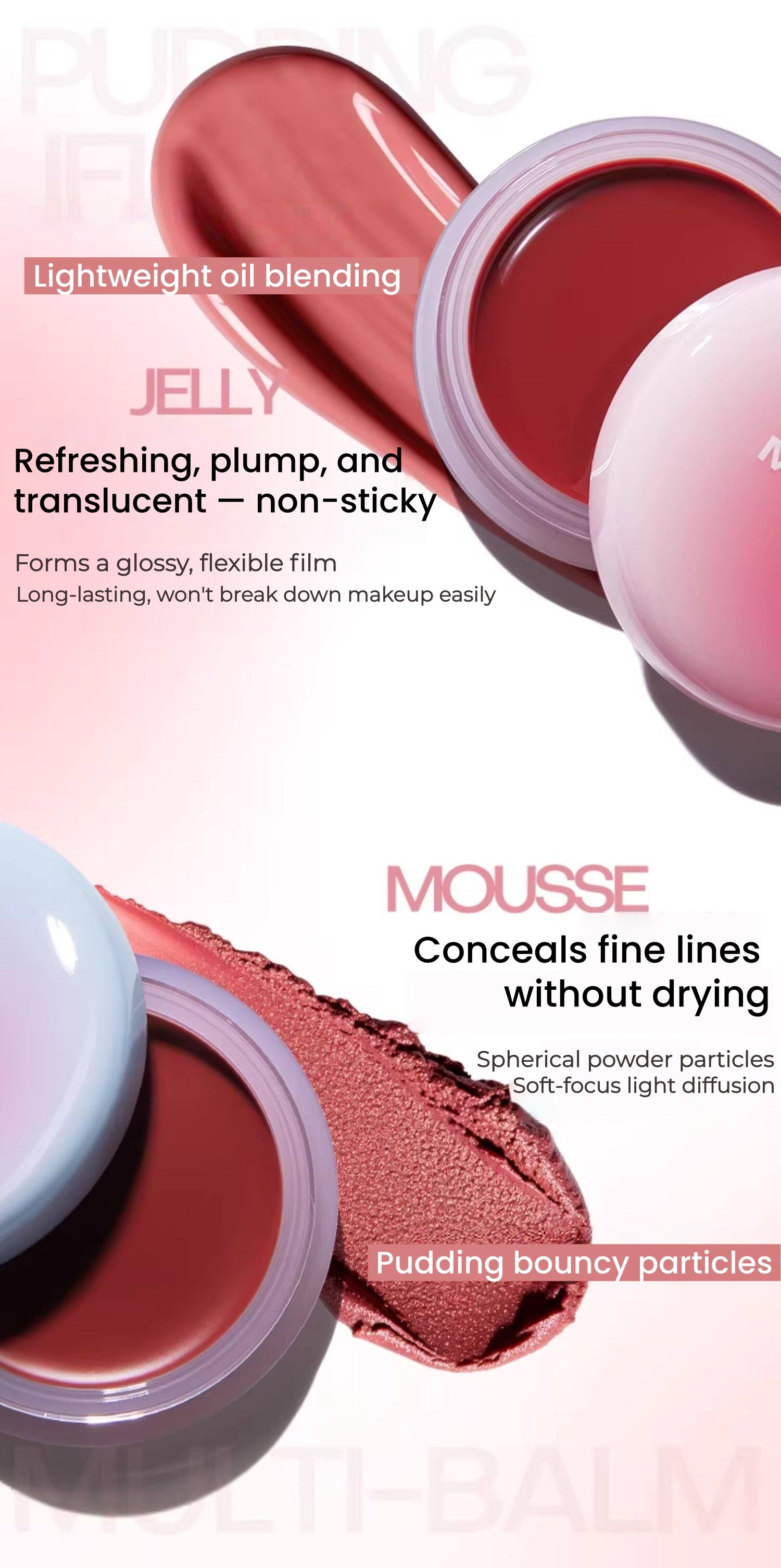MISTINE Pudding Glossy & Matte Moist Multi-use Makeup Cream T5649