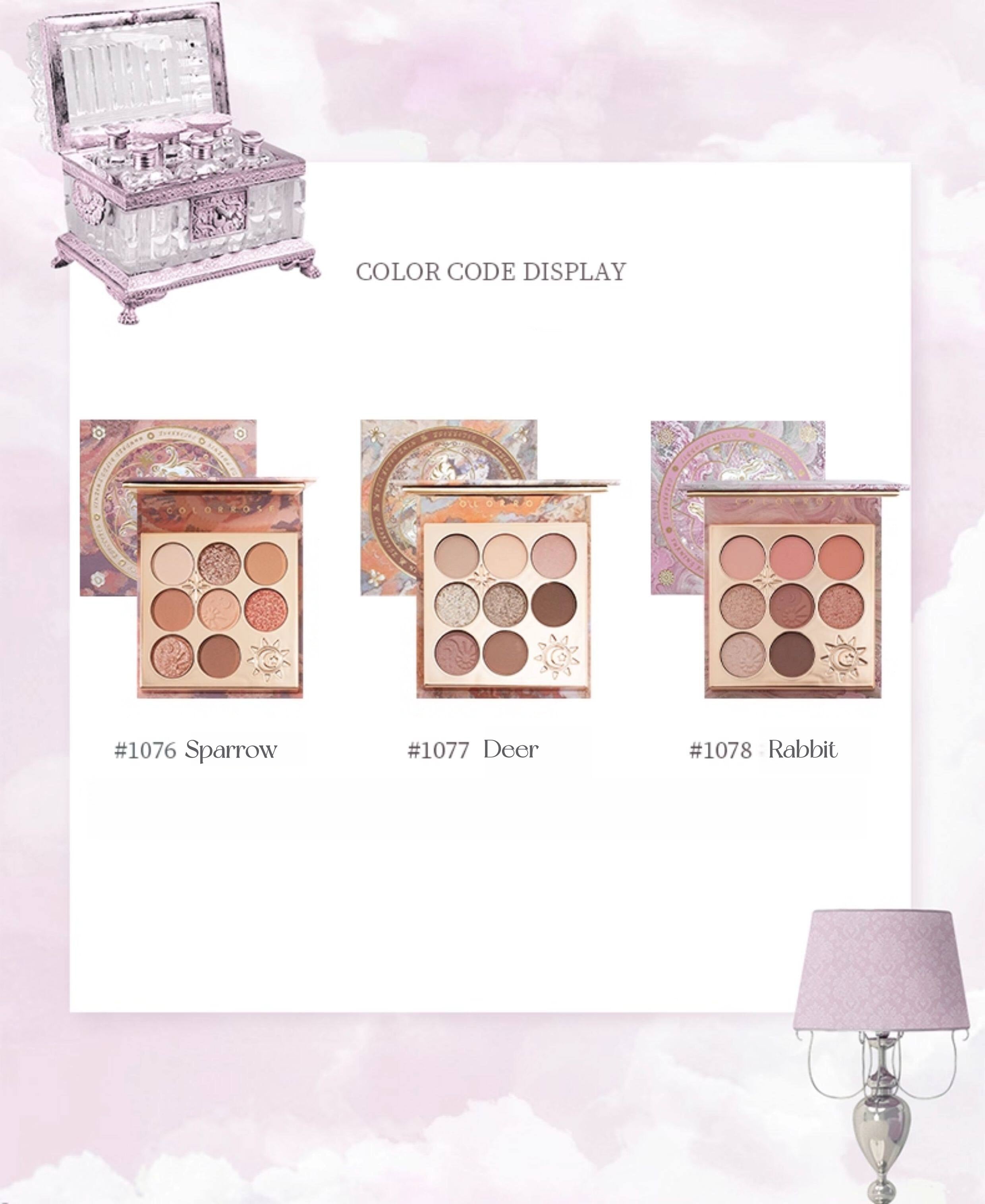 COLORROSE 8-color Dream of Three Lifetimes  Collection Multi-use Makeup Eyeshadow Palette T5585