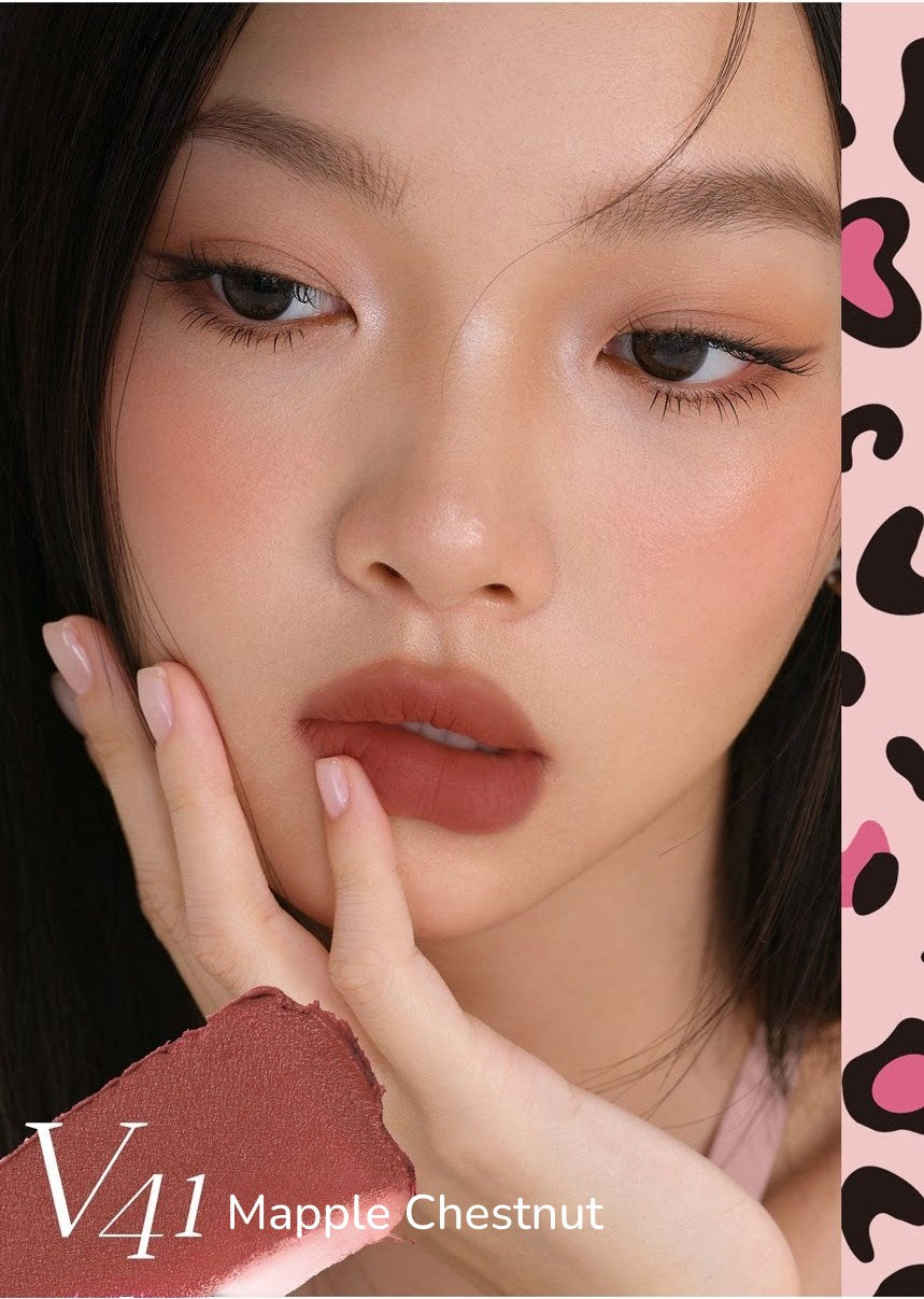 Mooekiss Leopard Print Collection Matte Silky Lip Mud T5609