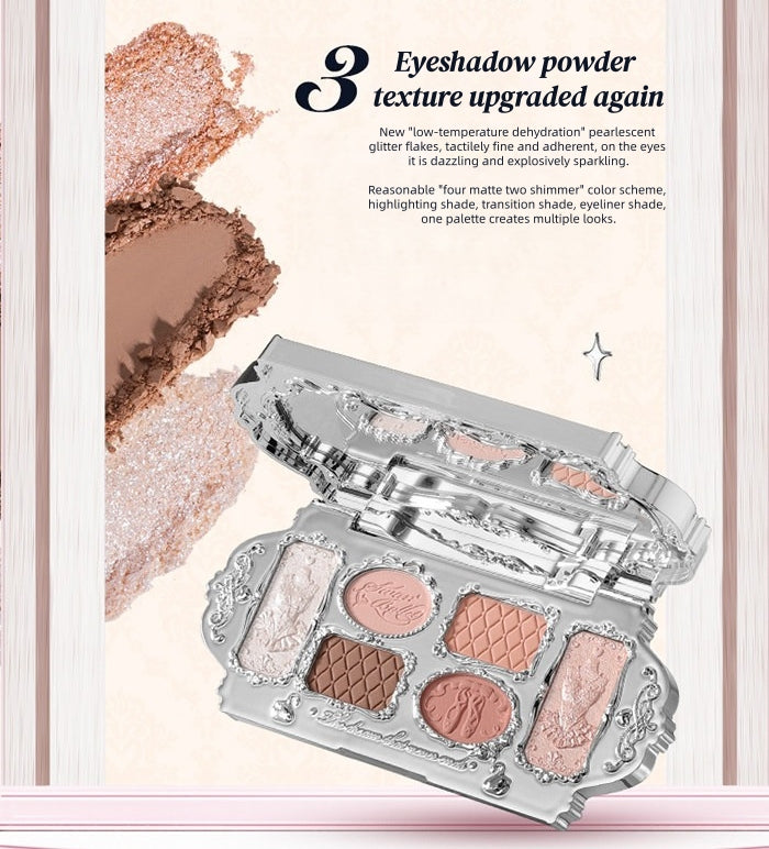 Flower Knows Swan Ballet Collection 6-color Eyeshadow Palette T5919