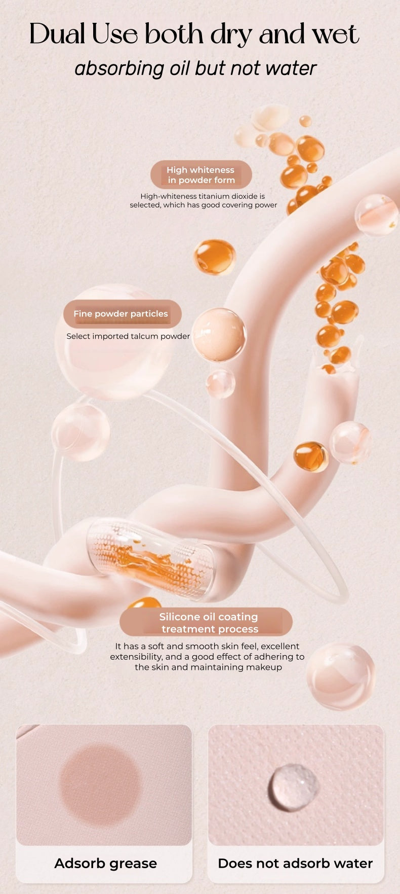 ODDITY Oil-control Cashmere Matte Pressed Powder T5319