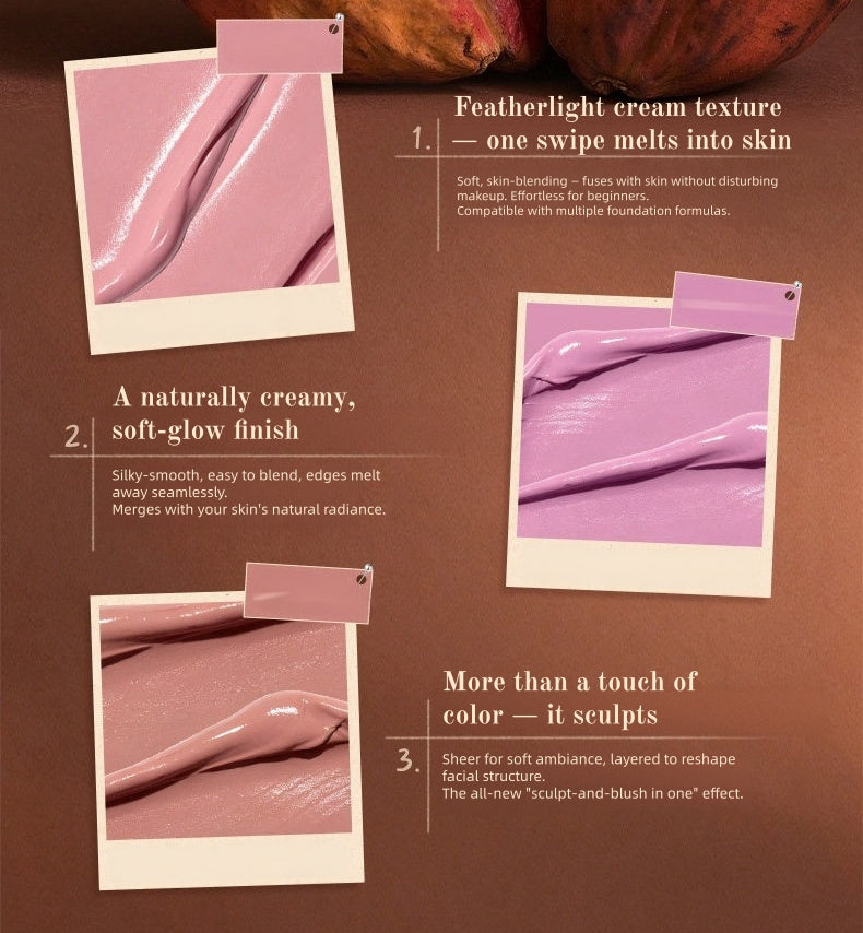 QianYan Cocoa Manor Tales Collection Silky Blusher Cream T6061