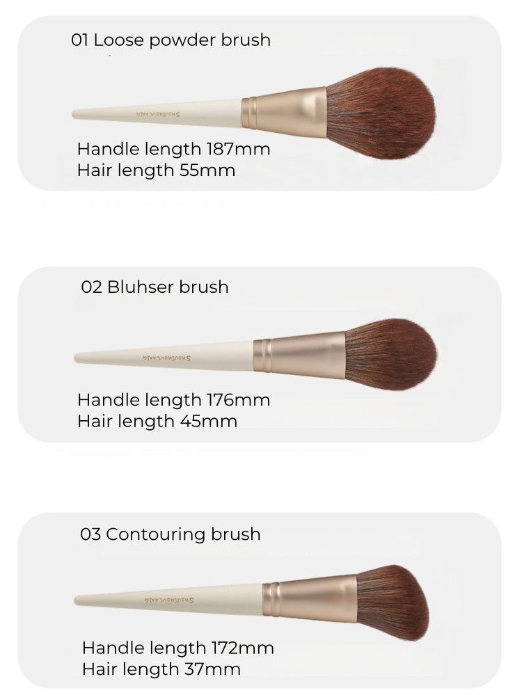 SHOUSHOULANG Corn Poppy Collection Professional Makeup Brush 13 Pcs Set T4929