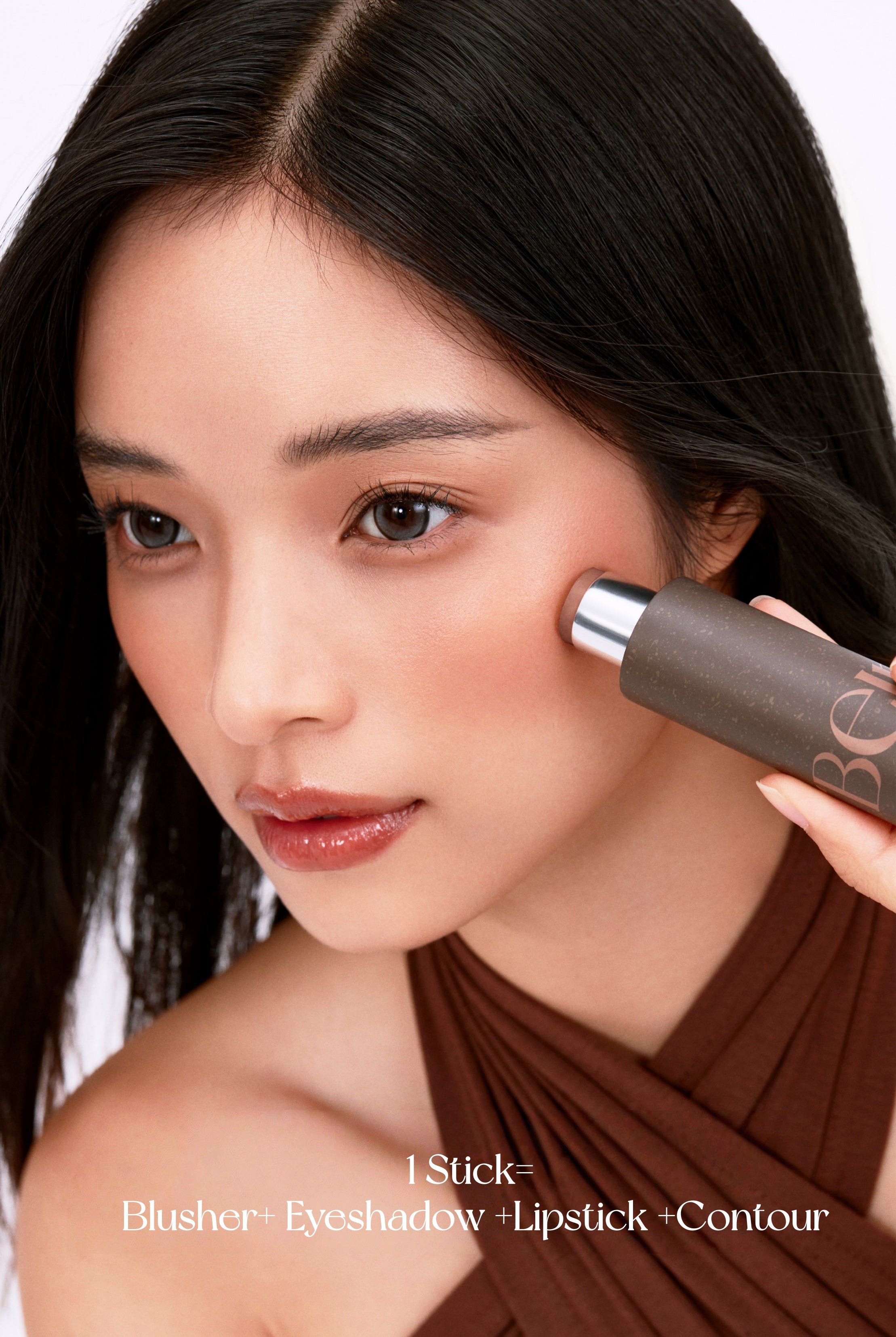 BEINIDAR Multi-use Matte Makeup Stick for Blusher & Eyeshadow & Lipstick T5434