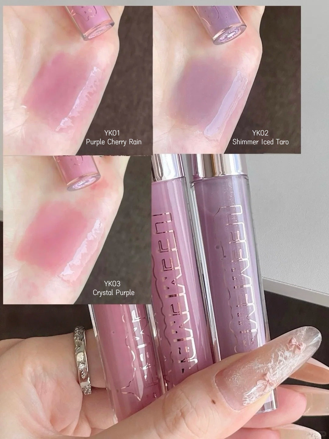 シナリー　LFティント　NFエミリッキー様 LEEMEMBER New Essence Ice Crystal Moist Mirror Lip Gloss T4746