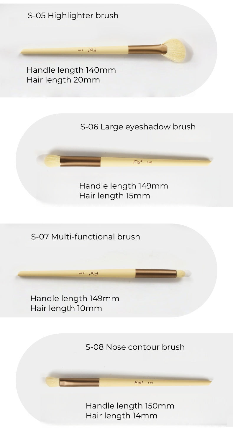 FIX+ Butter Cheese Collection Professional Makeup Brush 12 Pcs Set T4910