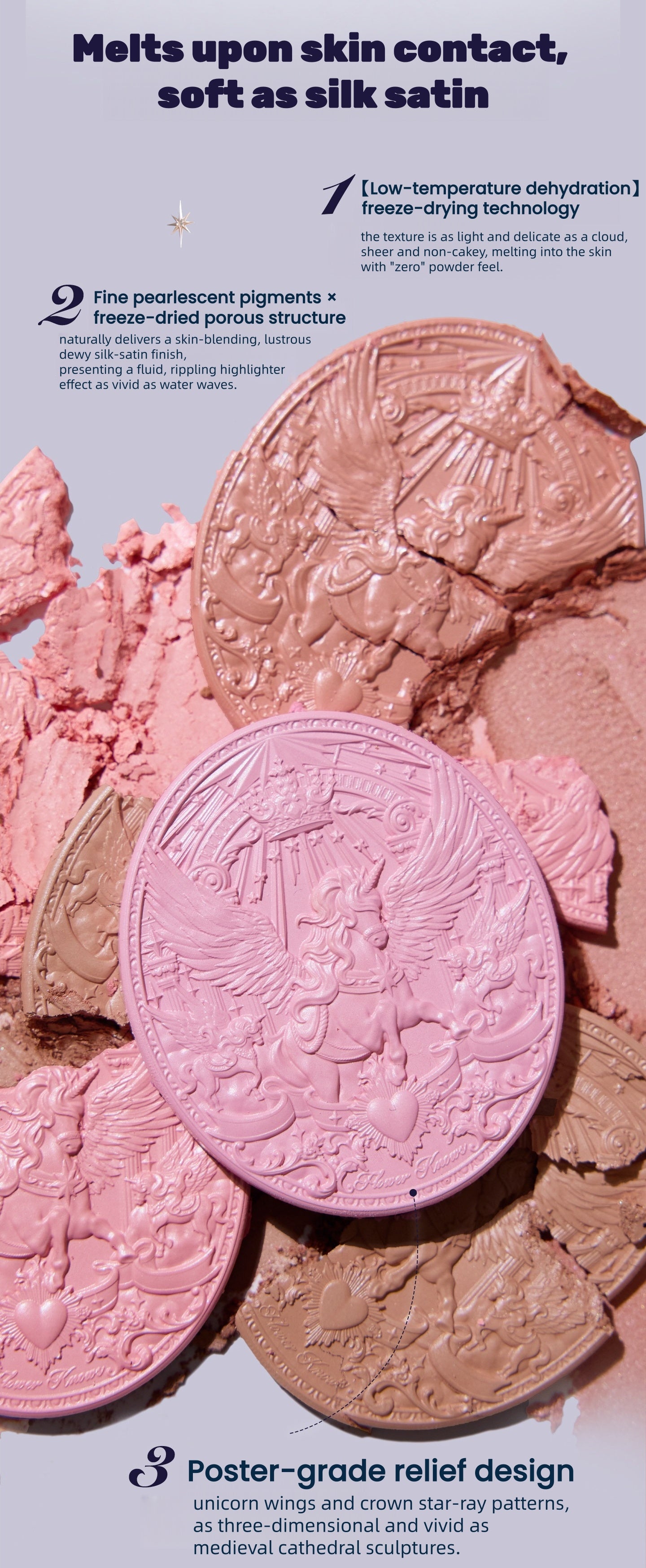 Flower Knows Unicorn Collection Satin Blush T5898
