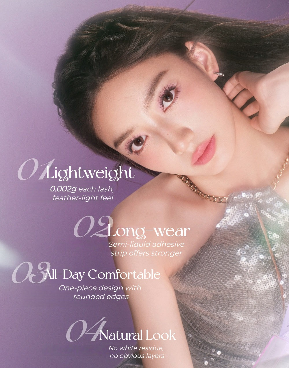 MR.WISH Native Thin Flakes Glue-free False Eyelashes T5678