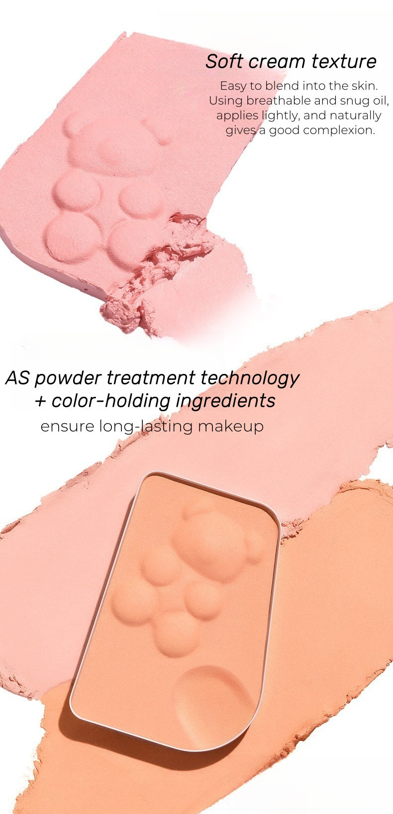 Focallure 2-color Airy Makeup Blusher Cream T4604