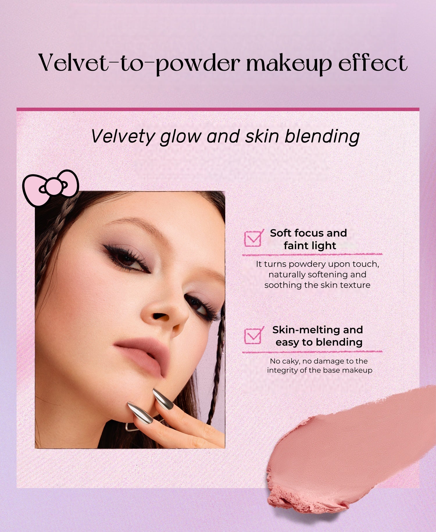 INSBAHA x Hello Kitty Long-wear Airy Makeup Blusher Cream T5160