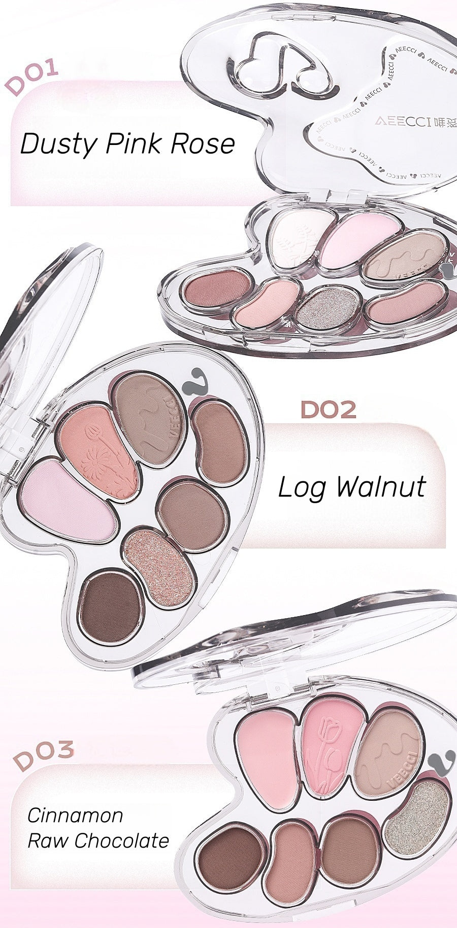 VEECCI Great Artist 7-color Long-wear Multi-use Eyeshadow Palette