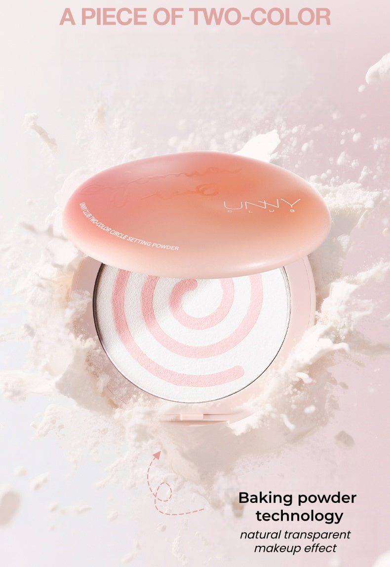 UNNY CLUB Oil-control Double-color Matte Pressed Powder T5431
