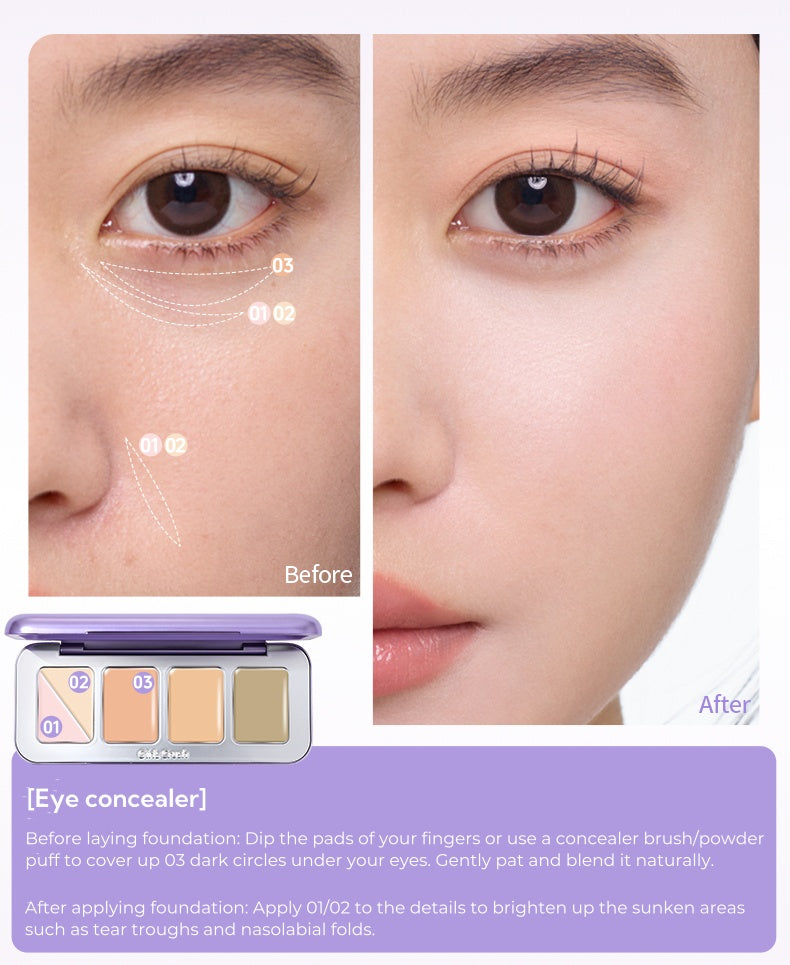 Girls Crush 5-color All-purpose Concealer Cream Palette T4727