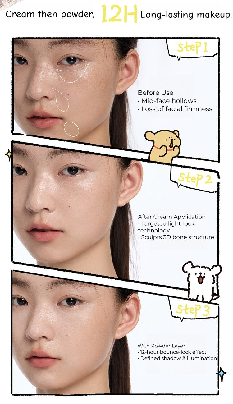 LITTLE ONDINE X Puppy Hug Double-effect Highlighter Palette T4753