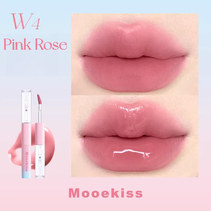 MOOEKISS Pink Blue Collection Double-head Matte & Matte Lip Glaze T5667