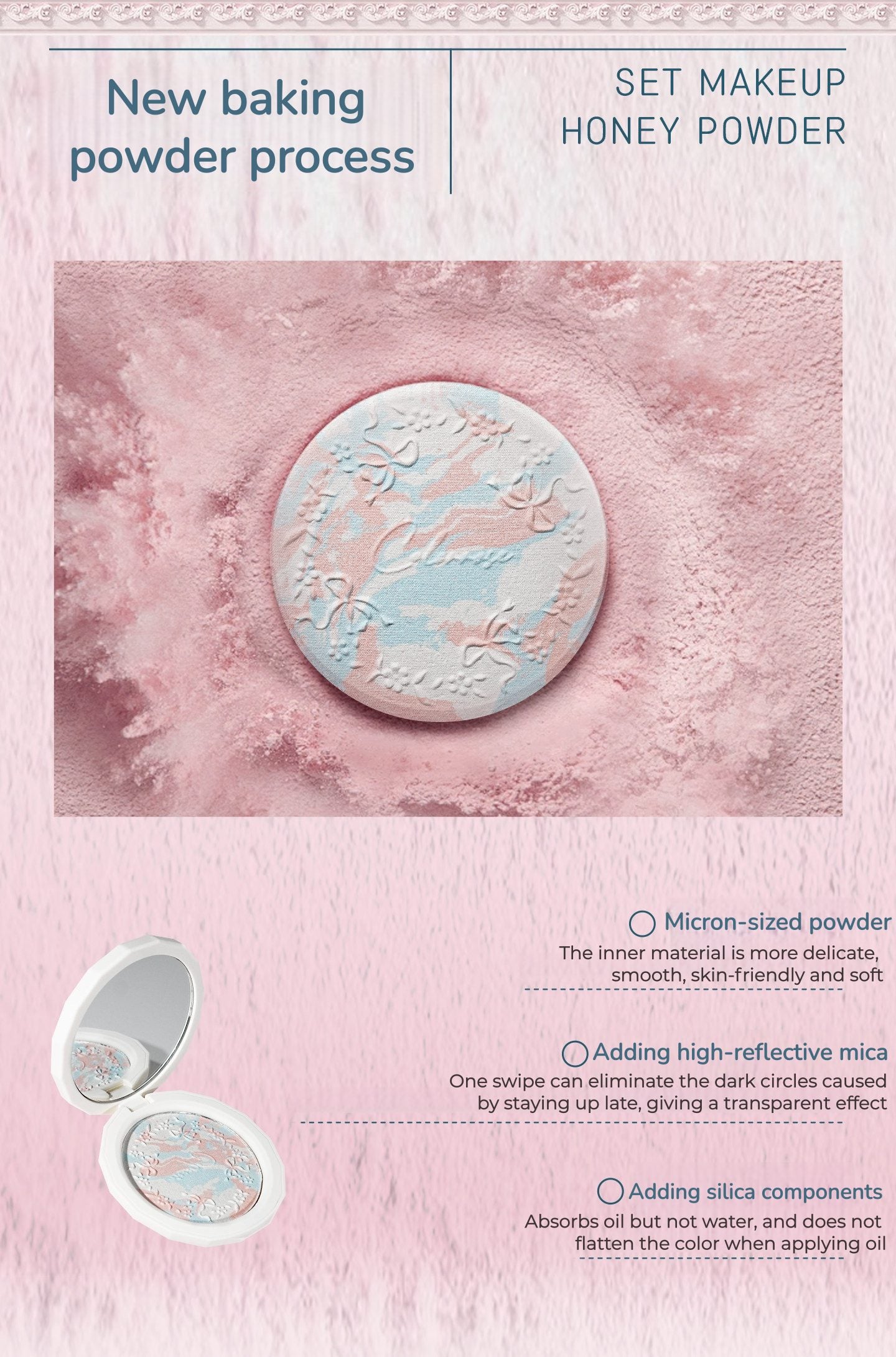 COLORROSE Waterproof Oil-control Sunscreen Pressed Powder T5584