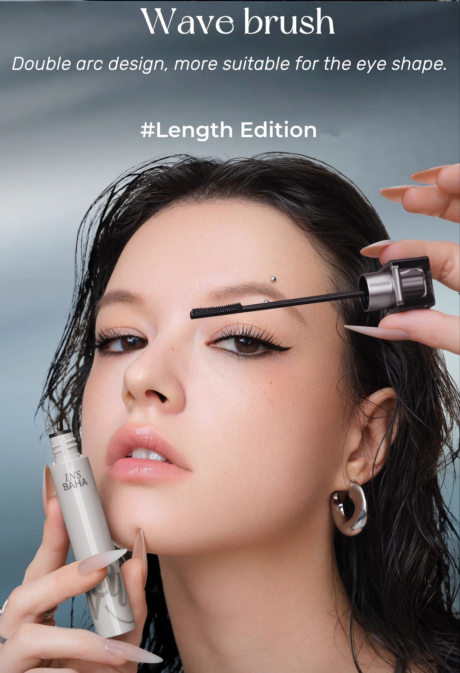 INSBAHA Waterproof Slender Wave Curling Dense Mascara T5159